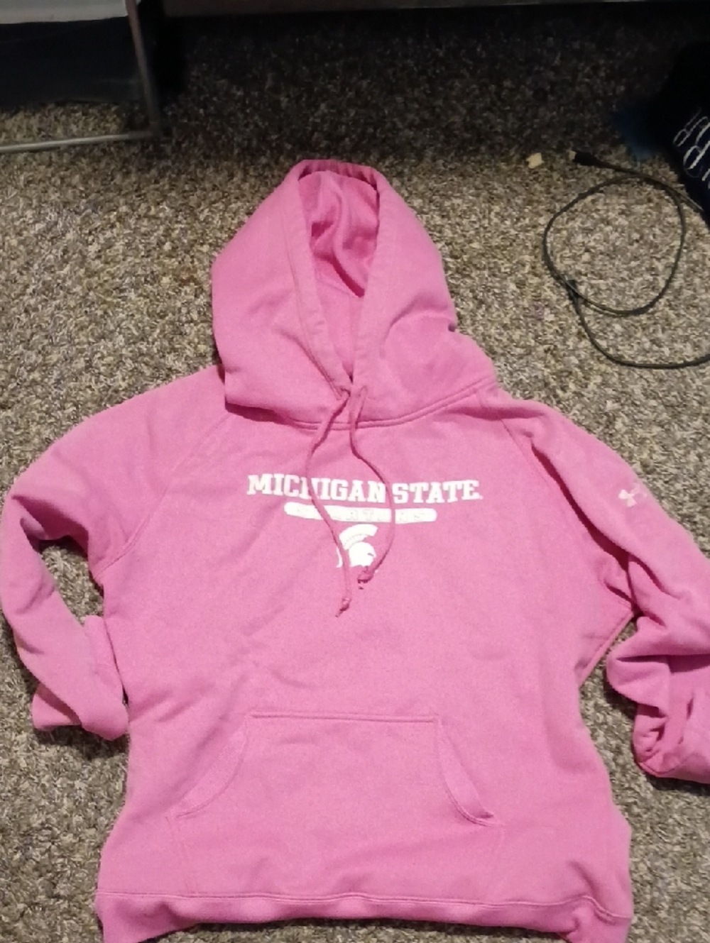 Under Armour Pink Michigan State Hoodie Sweatshirt